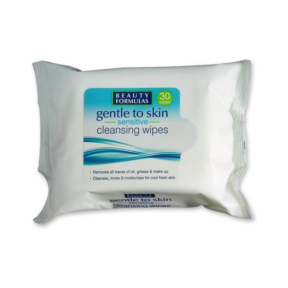 Beauty Formulas Gentle Sensitive Cleansing Wipes 30's