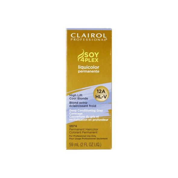 Clairol Professional 12A/HL-V High Lift Cool Blonde LiquiColor Permanent Hair Color, 2 oz