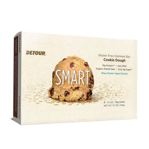 Detour Smart Oatmeal Bar Cookie Dough 38G 9 Count