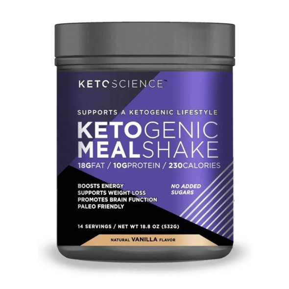 Ketoscience Ketogenic Meal Shake Natural Vanilla 14 Servings 532 g