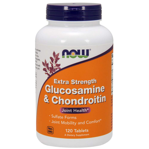 NOW Foods Glucosamine and Chondroitin Extra Strength, 120 Tablets