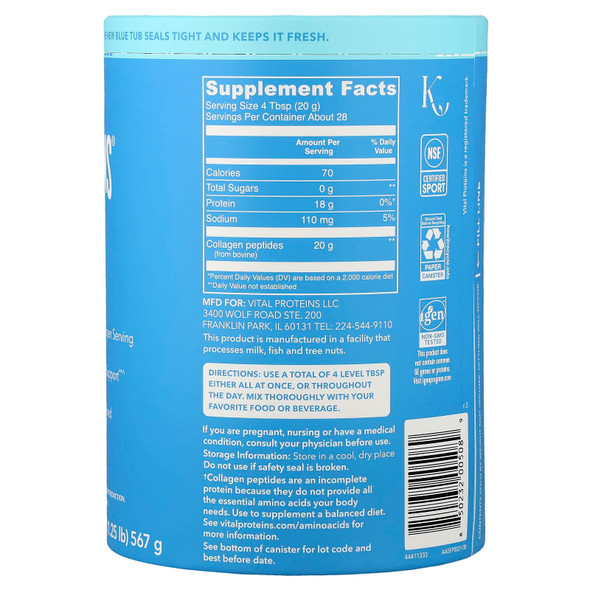 Collagen Powder Peptides  Vital Proteins Collagen Peptides 20 oz
