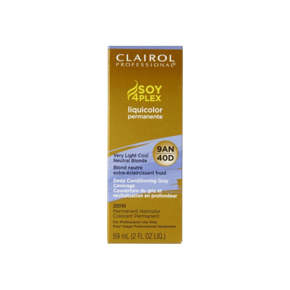 Clairol Professional  Liquicolor 9AN/40D Very Light Cool Neutral Blonde, 2 oz