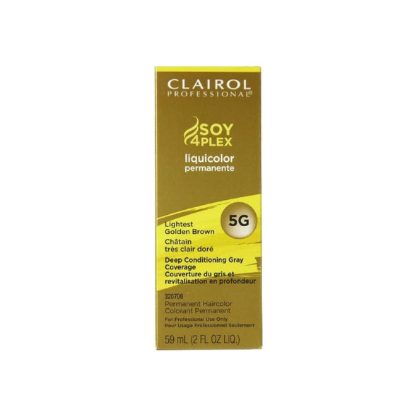 Clairol Professional 5AA/36D Lightest Ultra Cool Brown LiquiColor Permanent  Hair Color by Soy4Plex, Permanent Hair Color