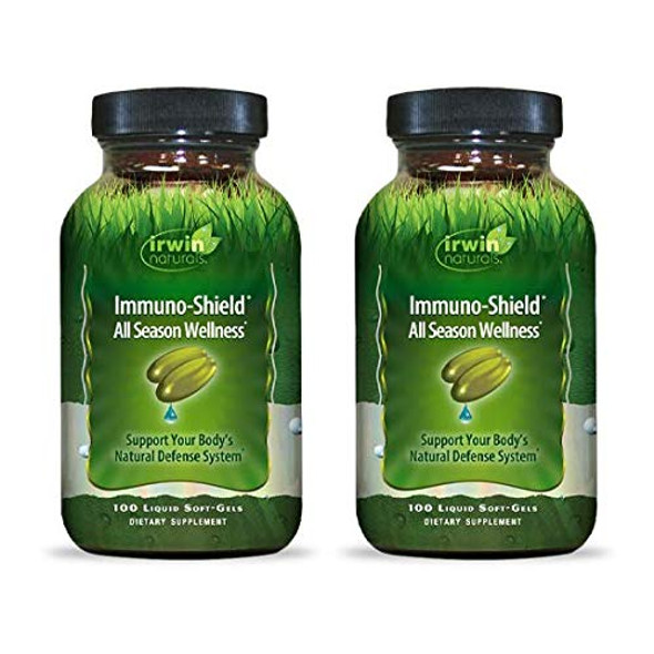 Irwin Naturals Immuno-Shield All Season Wellness for Body's Natural Defense System - 100 Liquid Softgels (Pack of 2)