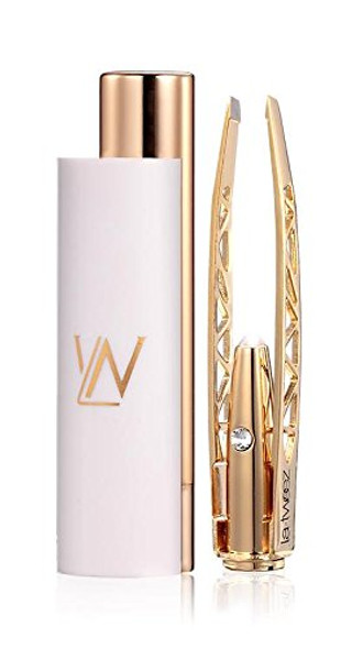 Pro Illuminating Tweezers and Mirrored Carry Case 24k Gold Plated
1 piece