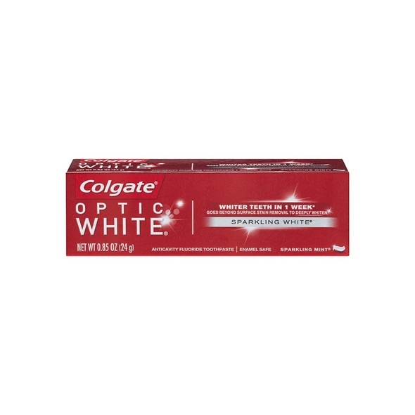 Colgate Optic White Anticavity Fluoride Toothpaste Sparkling Mint, 0.85 oz