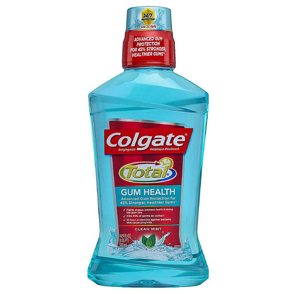 Colgate Total Gum Health Antiplaque Mouthwash, Clean Mint 16.90 oz
