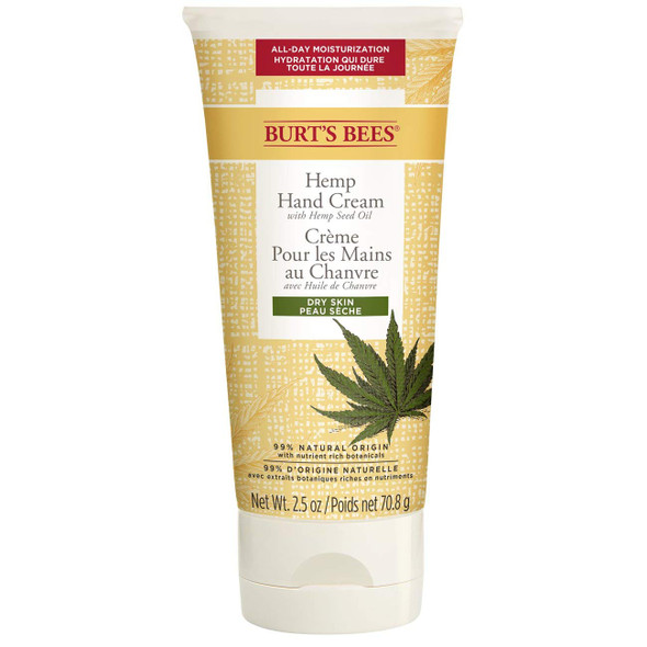 Burt's Bees Hemp Hand Cream with Hemp Seed Oil for Dry Skin, 70 ml