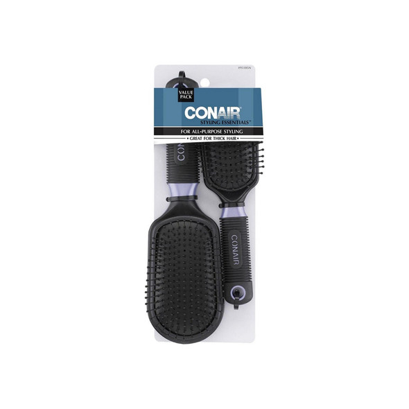 Conair Professional Full and Mid Size Wire Cushion Brush Set 2 ea