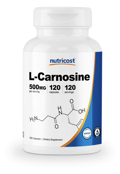 Nutricost L-Carnosine 500mg, 120 Capsules - Gluten Free, Non-GMO