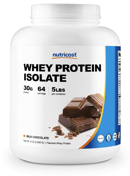 Nutricost Whey Protein Isolate Powder (Milk Chocolate) 5Lbs