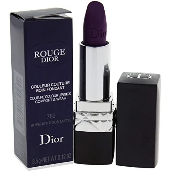 Christian Dior 3348901325844 Rouge Couture Color Comfort And Wear Lipstick for Women 789 Superstitious Matte 0.12 Ounce