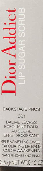Christian Dior Addict Lip Sugar Scrub Color Awakening Exfoliating Lipbalm 001 0.12 Ounce