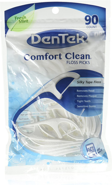 DenTek Comfort Clean Silk Floss Picks Fresh Mint 90 Count