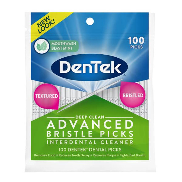 DenTek Deep Clean Dental Picks Fresh Mint 100Count per Pack 2Pack