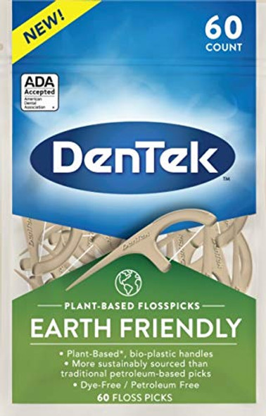 DenTek Earth Friendly PlantBased Floss Picks 60 Count