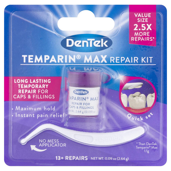DenTek Temparin Max Caps and Filling Repair Kit 13 Repairs 0.09 Ounce Value Pack of 2