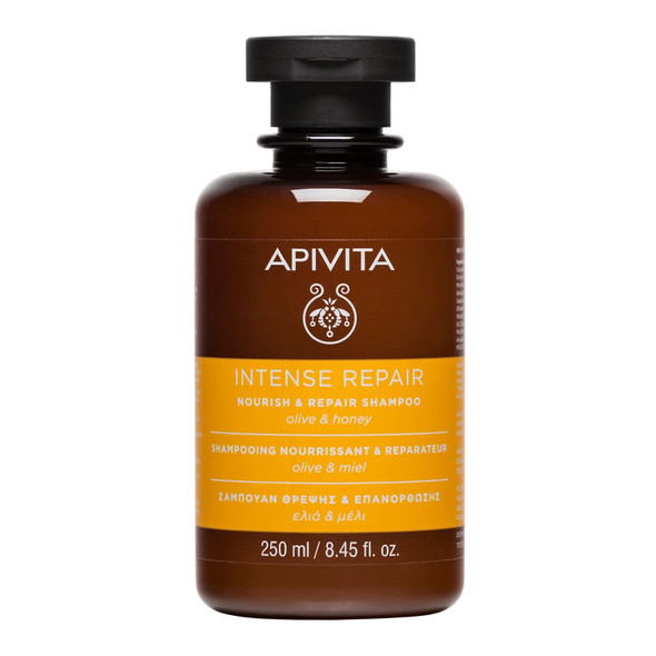 APIVITA Nourish and Repair Shampoo  8.45 fl. oz  Women  Mens Natural Intense Repair Shampoo with Olive Oil Honey Gently Cleanses DryDamaged Hair  Natural Hair Product Color Safe
