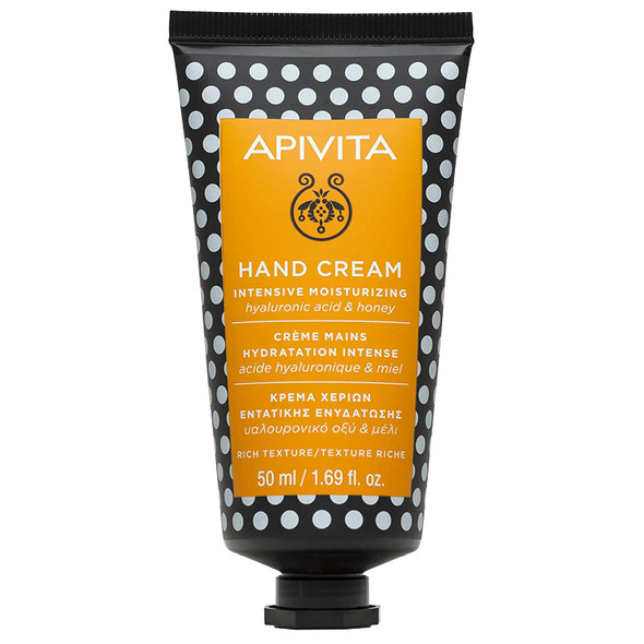 APIVITA Hand Cream Intensive Moisturizing 1.69 fl.oz. Deep Hydrating Lotion to Nourish Skin with Antioxidant Protection  Hyaluronic Acid Shea Butter  Honey Hand Cream for Soft Hands