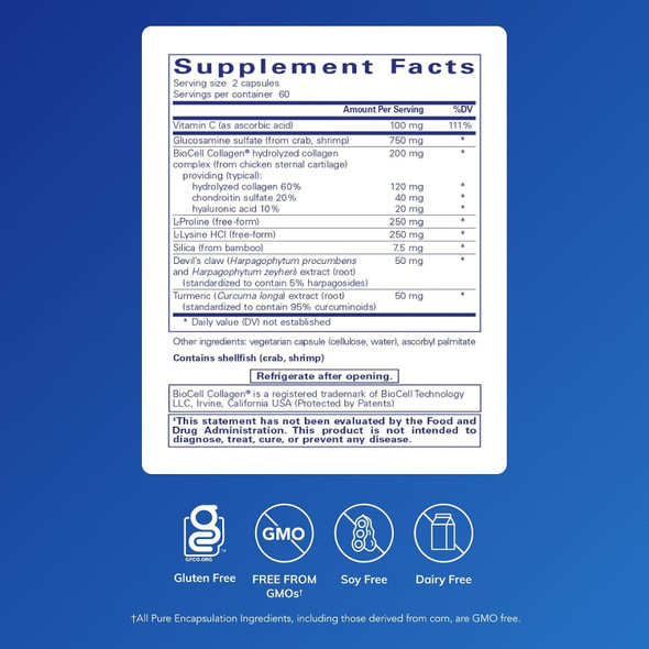 Pure Encapsulations  Ligament Restore  Dietary Supplement Helps Maintain Healthy Tendons Ligaments and Joints  120 Capsules