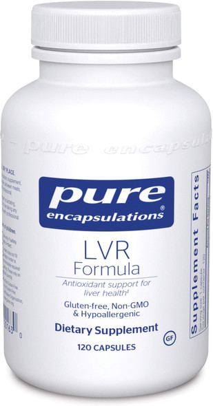 Pure Encapsulations - Lvr Formula - Hypoallergenic Supplement With Antioxidant Support For Liver Cell Health - 120 Capsules