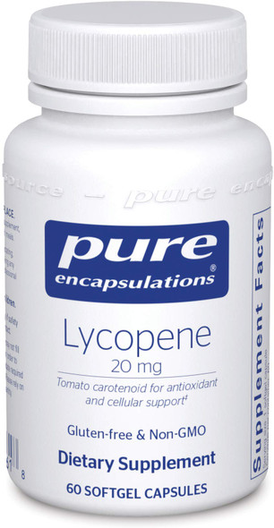 Pure Encapsulations - Lycopene 20 Mg - Dietary Supplement For Prostate, Cellular And Macular Support - 60 Softgel Capsules
