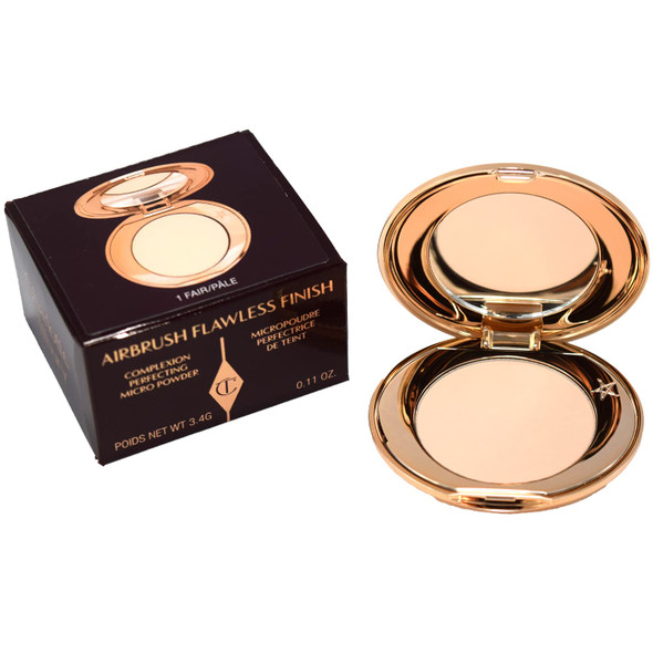 Charlotte Tilbury Mini Airbrush Flawless Finish Setting Pressed Compact Makeup Face Powder for Women  1 Fair