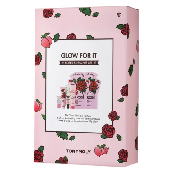 TONYMOLY Glow For It  Peaches and Roses Set Worth 44