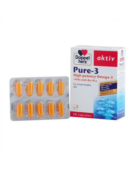 Doppelherz aktiv Pure3 High Potency Omega3 EPA  DHA Capsules 30s