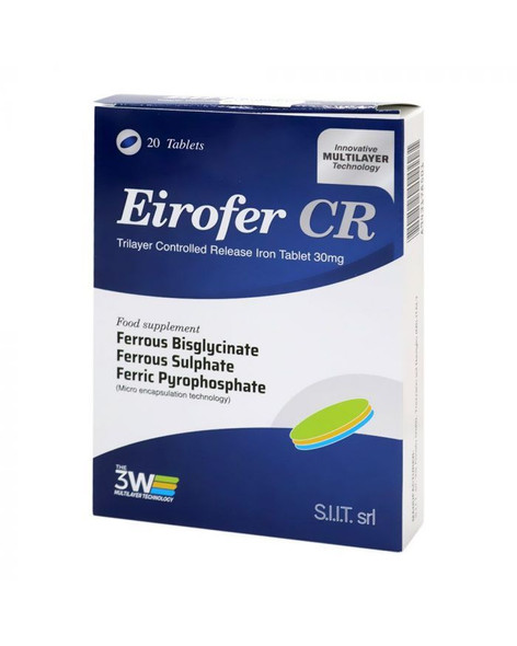 Eirofer CR Controlled Release Iron 30 mg Tablets 20s