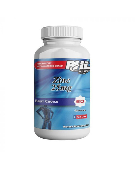 PHL Zinc 25 mg Capsules 60s