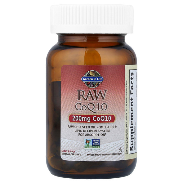 Garden Of Life Raw Co-Q10 200Mg 60Vc