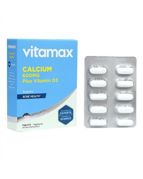 Vitamax Calcium 600 mg  Vitamin D3 400IU Tablets 30s