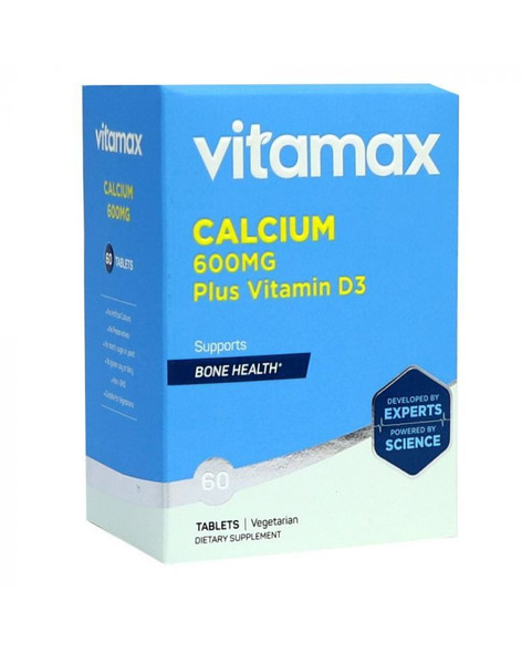 Vitamax Calcium 600 mg  Vitamin D3 400IU Tablets 60s