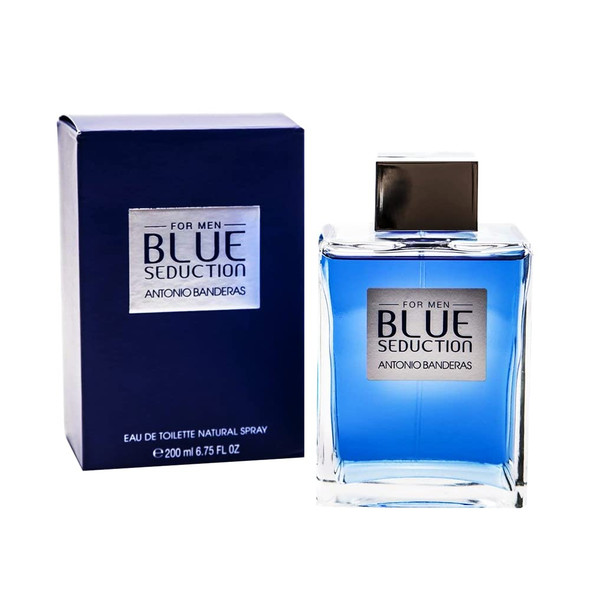 Antonio Banderas Blue Seduction Eau de Toilette Spray for Men 6.8 Fluid Ounce