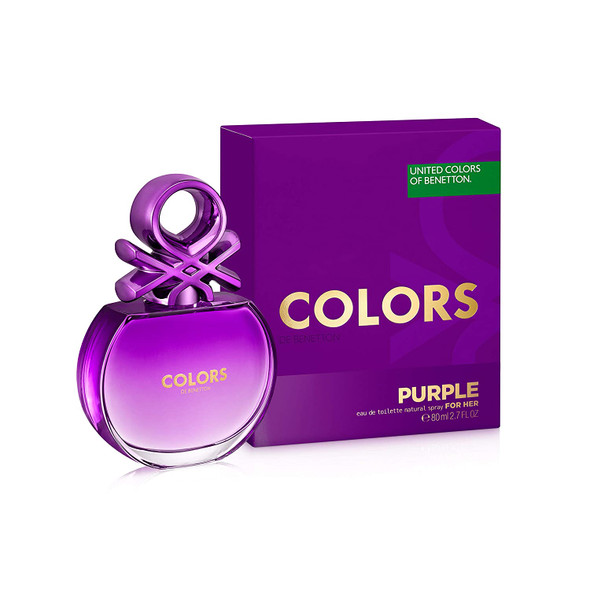 United Colors of Benetton Purple Eau de Toilette Spray for Women 2.7 Ounce