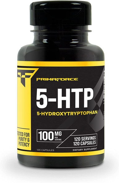 Primaforce 5HTP 100mg Supplement 120 Capsules 100mg Per Serving 5Hydroxytryptophan