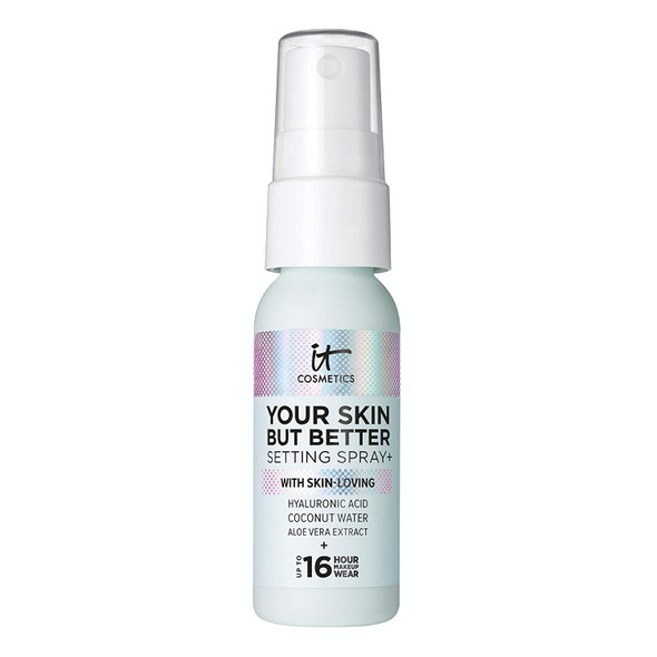 IT Cosmetics Your Skin But Better Setting Spray  Protects Makeup Controls Shine Provides Hydration  16Hour Hold  With Hyaluronic Acid Coconut Water  Aloe Vera  1.0 fl oz