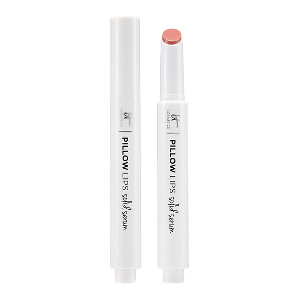 IT Cosmetics Pillow Lips Solid Serum Gloss Humble  Lip Serum  Tinted Gloss  Instant Shine  Hydration  Adds a Natural Flush of Color  With Collagen Hyaluronic Acid  a TriOil Complex  0.07 oz