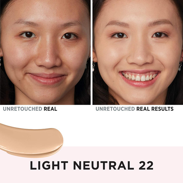 IT Cosmetics Your Skin But Better Foundation  Skincare Light Neutral 22  Hydrating Coverage  Minimizes Pores  Imperfections Natural Radiant Finish  With Hyaluronic Acid  1.0 fl oz