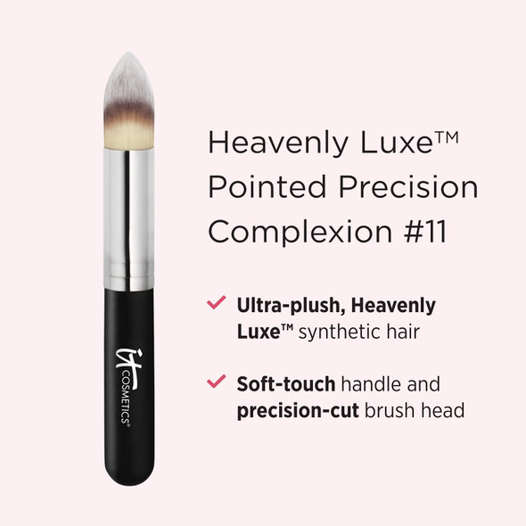 IT Cosmetics Heavenly Luxe Pointed Precision Complexion Brush 11  Luxurious Controlled Application  For Cream  Powder Makeup  Soft ProHygienic Bristles