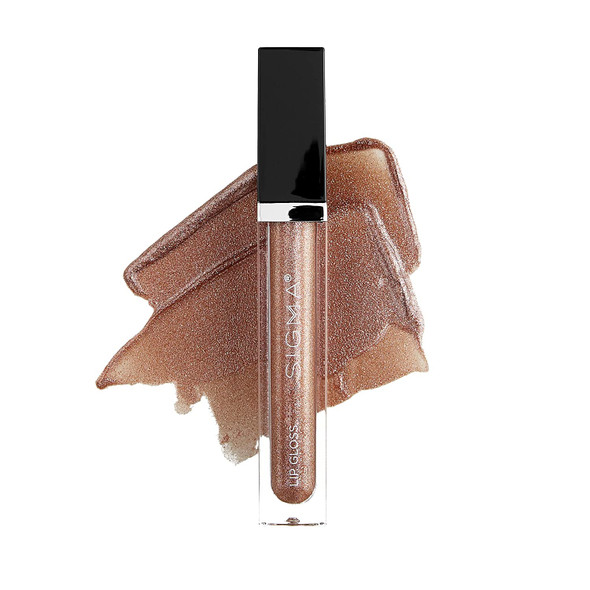Sigma Beauty Lip Gloss  Dazzling  Non Sticky HighShine Lip Gloss with Shimmer  Paraben Free Lip Gloss  Bronze Lip Color