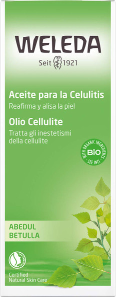Weleda Birch Cellulite Body Oil 3.4 Fluid Ounce Plant Rich Body Oil with Birch Rosemary and Jojoba Oils