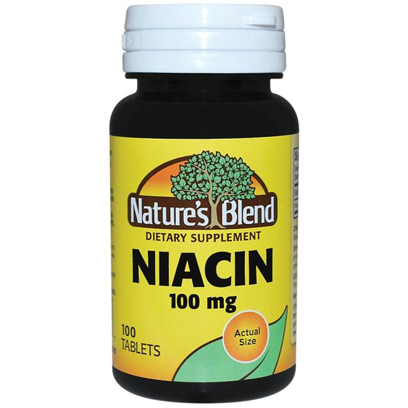 Nature's Blend Niacin 100 mg, 100 Tabs
