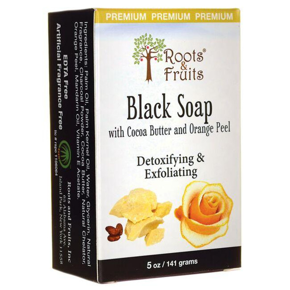 Black Soap with Cocoa Butter and Orange Peel