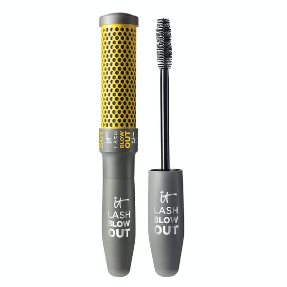 IT Cosmetics Lash Blowout Mascara Black  Lifts Volumizes  Separates Lashes  Unique Wand Developed with Drybar  Contains Biotin  0.24 fl oz