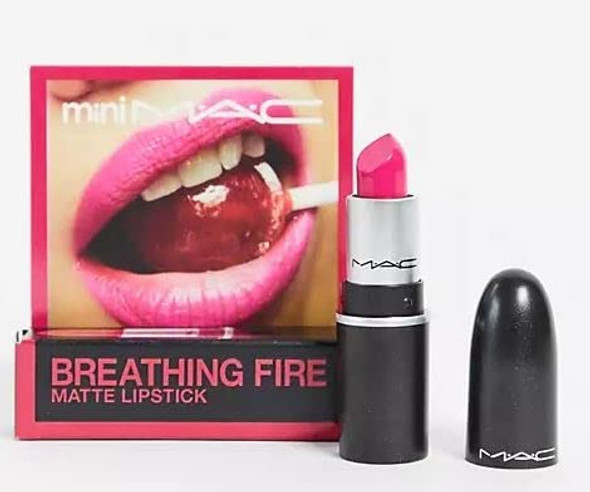 M. A. C. Mini Matte Lipstick  641 Breathing Fire Bright Warm Fuchsia