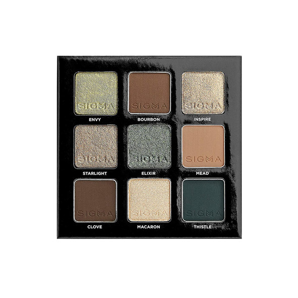 Sigma Beauty OntheGo Eyeshadow Palette  Ivy  9 Bold Eyeshadow Shades in Matte Shimmer and Metalic Finishes  Highly Pigmented Vegan Eye Makeup Palette  Clean Beauty Products