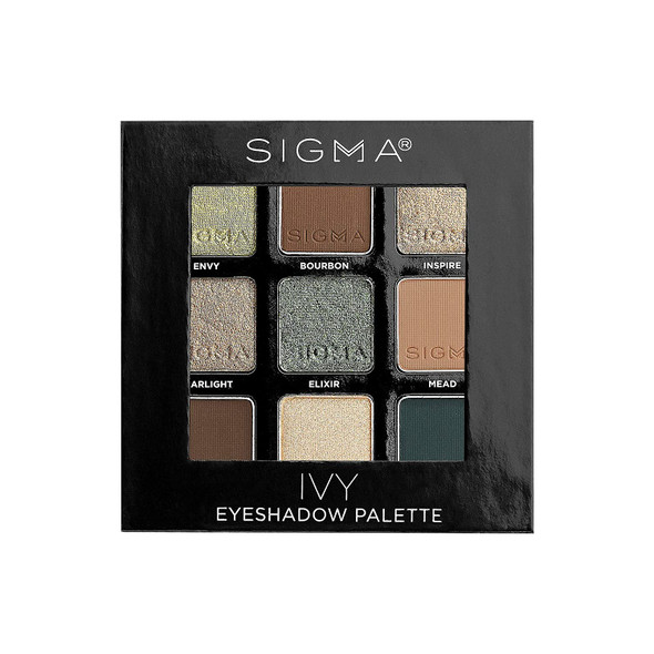 Sigma Beauty OntheGo Eyeshadow Palette  Ivy  9 Bold Eyeshadow Shades in Matte Shimmer and Metalic Finishes  Highly Pigmented Vegan Eye Makeup Palette  Clean Beauty Products